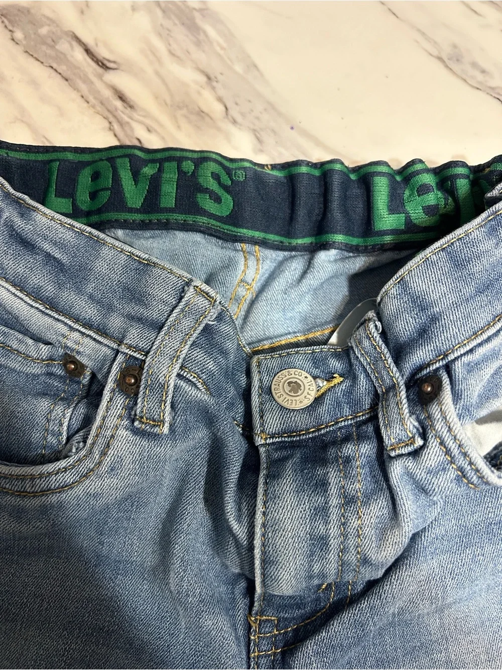 Levi's boys Light Wash Skinny Jeans